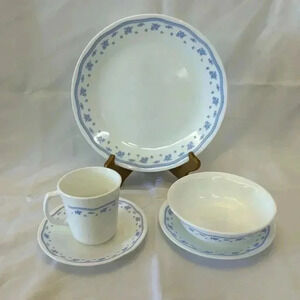 Corelle Morning Blue Dinnerware Set of 5 for 1 Person